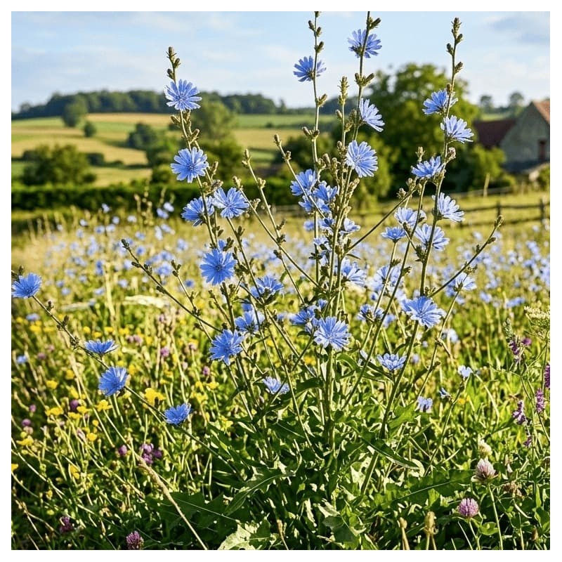 Chicorée fleurs bleues