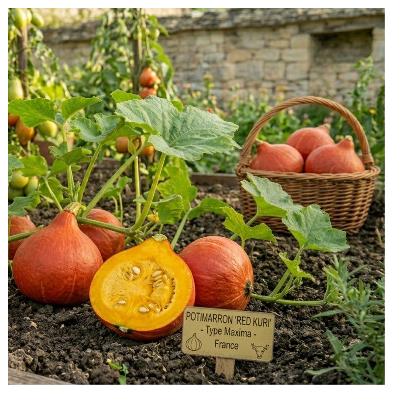 Acheter Potimarron Red Kuri en pot – Plante à cultiver